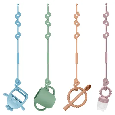 Produktbild von Silikon-Schnullerketten für Babys (Set mit 4 Stück)