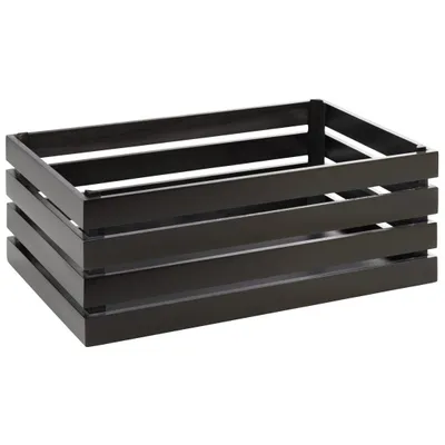 Produktbild von APS Superbox Holzbox, GN 1/1, schwarz, Höhe: 200 mm, Länge: 555 mm
