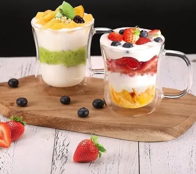 Obrázek produktu pro ecooe dvoustěnné sklenice na latte macchiato, sada 2 kusů, z borosilikátového skla, hrnek na kávu, 350 ml, sklenice na kávu, sklenice na čaj s uchem, na cappuccino