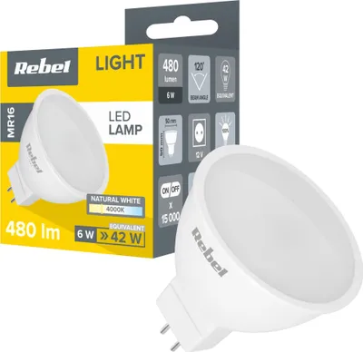 Obrázek produktu pro LED žárovka Rebel 6W, MR16, 4000K, 12V