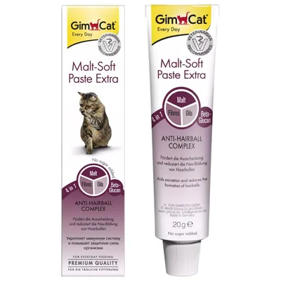 Image de Gimcat Malt-Soft, pâte extra 200g - Pâte pour chats, favorise l'élimination des boules de poils