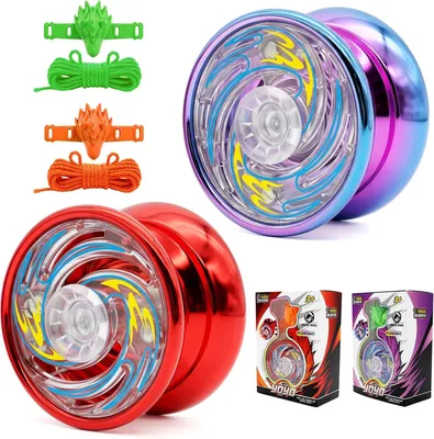 Produktbild von Yoyos LED – Set bestehend aus 2 Stück – Anfängerfreundlicher Yoyo mit Lager