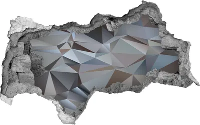 Produktbild von Selbstklebender Loch-3D-Aufkleber 95x73 cm abstrakt Dreiecke