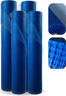 Obrázok produktu pre 200m² Vonkajšia omietková sieťka Výstužná sieťka Omietková sieťka 110g/m² 10mmx10mm Modrá