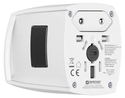 Produktbild von Hama MUV Micro, Universal, Universal, Typ A, Typ C (Euro-Stecker), Typ G (VK), Typ I (AU), Typ A, Typ B, Typ C, Typ D (VK), Typ E (FR), Typ F, Typ G (VK), Typ H (IL), Typ I (AU), Typ J..., 100 - 250 V, Weiß