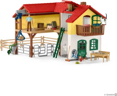 Produktbild von Schleich 42407 Hrací set Farm World - statek se stájí a zvířaty, hračka pro věkovou kategorii 3+