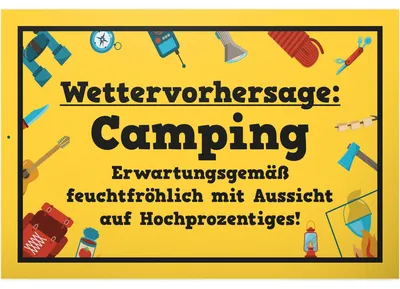 Productafbeelding van Weersvoorspellingsbord 30 x 20 cm voor Kampeerders
