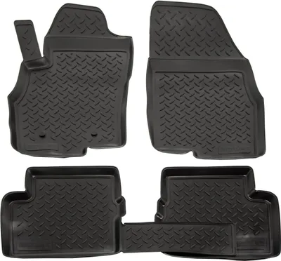Produktbild von NORM LINERS | 3D Gummimatten Auto Matten Fussmatten Kompatibel mit Fiat Grande Punto 2005-2009 4tlg, Individuelle Passform mit Hohem Rand cca 4-5cm, Allwetter,