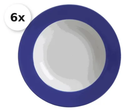 Produktbild von 6er Suppenteller Doppio indigo-blau