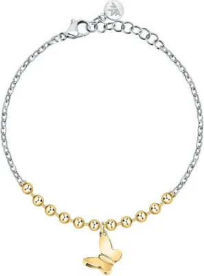 Image de Bracelet bicolore à la mode avec papillon Passioni SAUN35