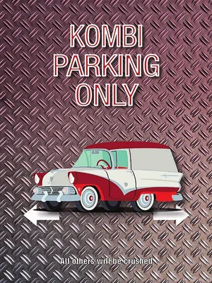 Produktbild von vianmo Holzschild 40x30 cm Kombi parking only Auto
