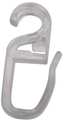 Produktbild von Unyqoos® Transparente Gardinenhaken (Überclip) für Vorhangringe – waschbar & wiederverwendbar, unauffällige Befestigung für Vorhänge