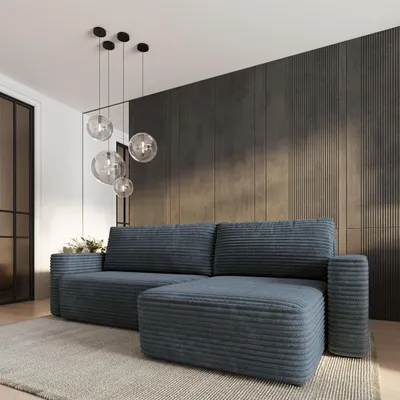 Produktbild von Masseno Ecksofa TELIN mit Schlaffunktion L-Form, Sofa mit Bettkasten, Wohnzimmersofa, Couch, Soffa, Bettsofa, Couchgarnitur- Grau, TILIA 85