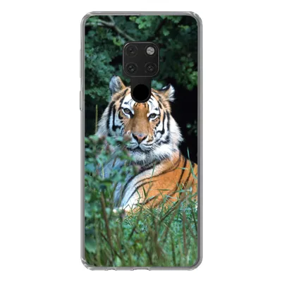 Produktbild von MuchoWow® Handyhülle Schutzhülle Hülle für Huawei P40 Lite Tiger - Gras - Grün Silikon Softcase Handy Hülle - Handy