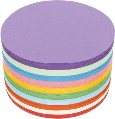 Obrázok produktu pre Kruhové kartičky z kreatívneho papiera, 10 cm, 10 farieb, 500 listov