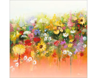 Produktbild von Leinwandbild Abstraction bunt I 50x50 cm
