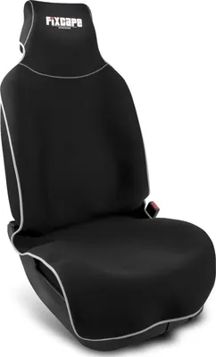 Produktbild von fixcape Neoprene Auto-Sitzschoner Vordersitze - Schoner Autositz vorne Sitzauflage Auto universal wasserdicht Werkstatt Sport Hobby (schwarz/grau)