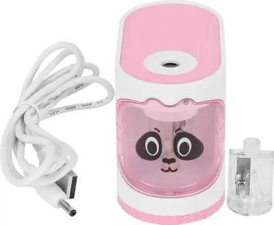 Produktbild von Elektrischer Bleistiftspitzer, Klassenzimmer-Cartoon-Briefpapier, automatischer Stopp für Kinder, Künstler, Rosa
