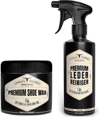 Produktbild von SPARSET Schuhcreme + Lederreiniger 500ml - Schuhwachs 250ml farblos mit Bienenwachs & Avocado-Öl Lederpflege für Schuhe Schuhpflege & Schuhreinigung