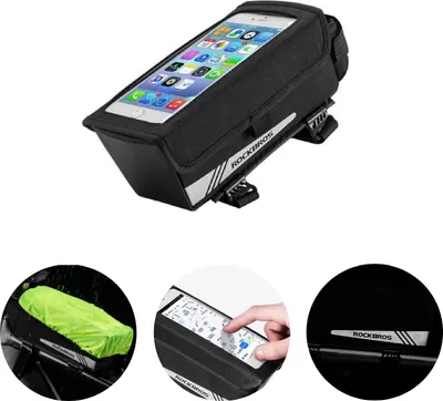 Immagine prodotto di Skawa, borsa da telaio per bicicletta con custodia per telefono (B52) ROCKBROS
