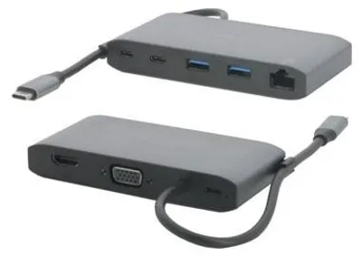 Productafbeelding van Mobilis 3700992537290 Mobilis USB-C Docking Station 8 in 1 100 W Max