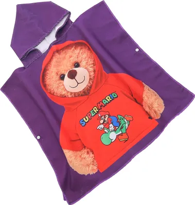 Produktbild von FEBE Badeponcho Kinder Teddy Bear Badetuch Mit Kapuze Bademantel für Kleinkind
