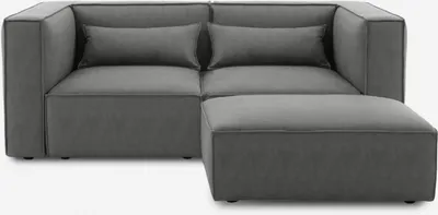 Produktbild von Modernes modulares 2-Sitzer-Sofa aus Stoff mit Ottomane Solv