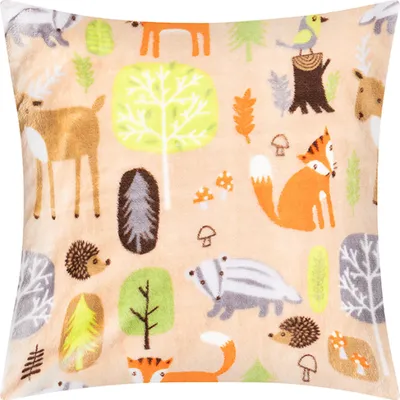 Obrázok produktu pre Vankúš ELLÍK – detský motív – 35x40 cm – béžová, oranžová