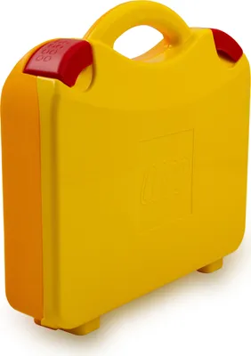 Produktbild von LEGO Aufbewahrungskoffer, Höhe: 26 cm, Breite: 28 cm, Tiefe: 6 cm, mit herausnehmbaren Fächern, für LEGO Figuren, Bausteine, Schreibzubehör, Haargummis, Sammelkarten, auch als Pausenbox
