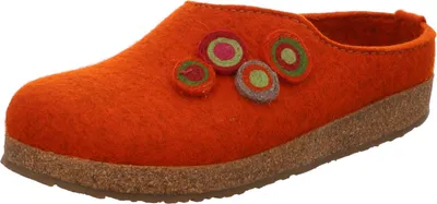 Image de Haflinger Pantoufles pour femmes Grizzly Kanon 731023 , Taille:37 EU, Couleur:Rouge