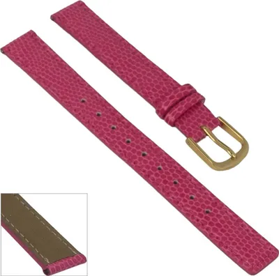 Produktbild von Casio Uhrenarmband 13mm | Leder rosa für Damenuhr LA670WEGL