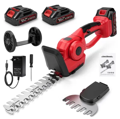 Produktbild von Cordless 2 in 1 Heckenschere & Rasentrimmer 21V Akku-Handgerät, 550W 550er Kupfermotor, 2¡Á1,5Ah Akku, 200mm/120mm Klingenlänge, EU