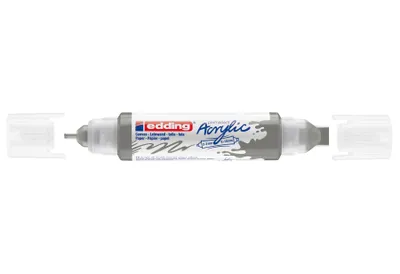 Obrázek produktu pro Edding Acryl 3D Double Liner, Antracit, Antracit, Bílá, Jemný / extra tlustý, 2 mm, 1 cm, Inkoust na vodní bázi