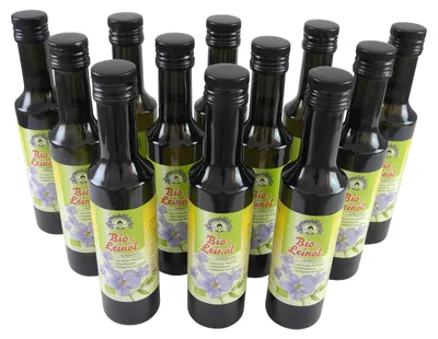 Produktbild von Leinöl kaltgepresst "Spreewälderin" 12er Pack (12 Flaschen à 250 ml)