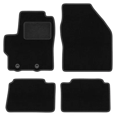 Produktbild von Velours-Fußmatten für Toyota Yaris IV 2020- (Schrägheck) – 4-tlg, Schwarz, passgenau – Wielganizator LUX