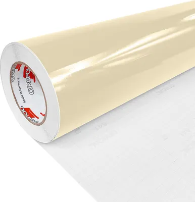 Produktbild von DecoMeister Möbelfolie selbstklebend 100x100 cm - Beige Hochglanz - Einfarbig Klebefolie für Möbel - Klebefolie Möbel für einfache Anwendung, ideal für die Renovierung von Küche oder Bad - Möbelfolie