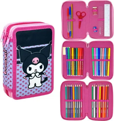 Produktbild von Kuromi gefülltes Etui mit 3 Ebenen