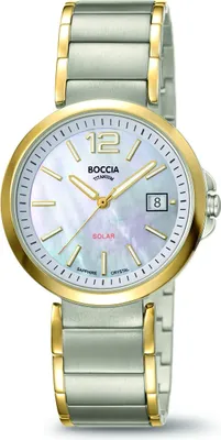 Produktbild von Boccia 3332-01 Damenuhr Solar Titanium 35mm 5ATM