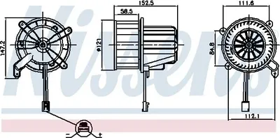 Produktbild von Innenraumgebläse NISSENS 87621