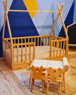 Produktbild von Skye Decor, Bedstead, Babybettgestell, 100 % KIEFER, Eiche, 90 x 75 x 190 cm