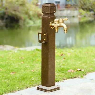 Productafbeelding van Roestvrijstalen Waterkolom - Voor Buiten met Dubbele Waterafvoerkraan