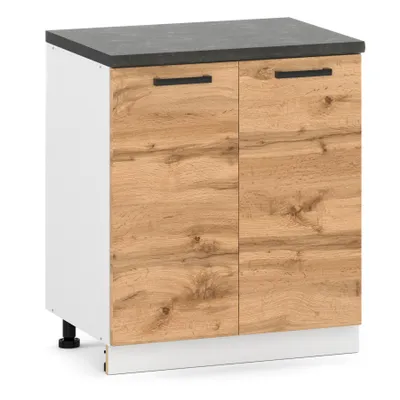 Produktbild von ULWEHOME | Unterschrank 80 cm, Küchenunterschrank mit 2 Türen, Küchenschrank stehend, ohne Arbeitsplatte, Küchenmöbel