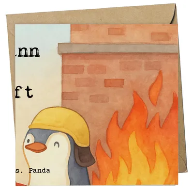 Produktbild von Mr. & Mrs. Panda Klappkarte Feuerwehrmann Leidenschaft Design - Weiß - Geschenk, Feuerwehr, Grußkarte, Spruch, Ausbildung, faltkarte, Glückwunschkarte, doppelkarte