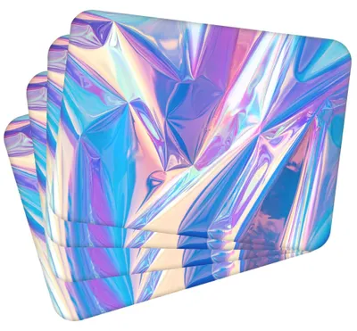 Obrázok produktu pre Súprava 4 kusov podložiek 40x30 cm Farebná fólia 1 podložka Umývateľná - tepelne odolná korková podložka odoláva teplotám 100 °C