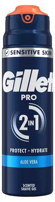 Zdjęcie produktu dla Gillette 7702018603909 Gillette Pro Sensitive 2in1 Rasiergel 200 ml