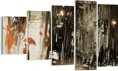 Produktbild von Bild auf Leinwand - Leinwandbild - apocalypse regen Regenschirm Rätsel - 100x60cm - Wand Bild - Wanddeko - Leinwanddruck - Bilder - Kunstdruck - Leinwand bilder - Wandkunst - EG100x60-3191
