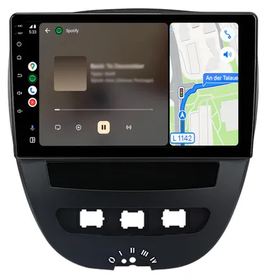 Immagine prodotto di Autoradio per Peugeot 107, Citroën C1 e Toyota Aygo (2005-2014) con CarPlay wireless, Android Auto, WiFi, navigatore GPS, RDS, DSP, DAB+, Bluetooth, schermo da 10 pollici e memoria 2+64 GB