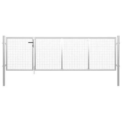 Zdjęcie produktu dla Furtka ogrodowa Living Store stalowa 350 x 75 cm srebrna