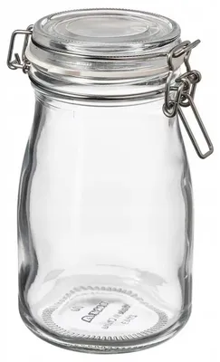 Produktbild von IKEA Korken Vorratsglas Flaschenform Glas 0,4 L