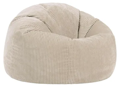 Produktbild von Kingston Sitzsack Cord, Beige, Sitzsack für Erwachsene mit Füllung, Lounge Sessel für Schlafzimmer und Wohnzimmer